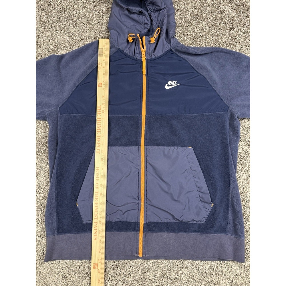 Nike Polar Fleece Jacket Mens L Zip Warm Casual Blue Activewear - Picture 8 of 12